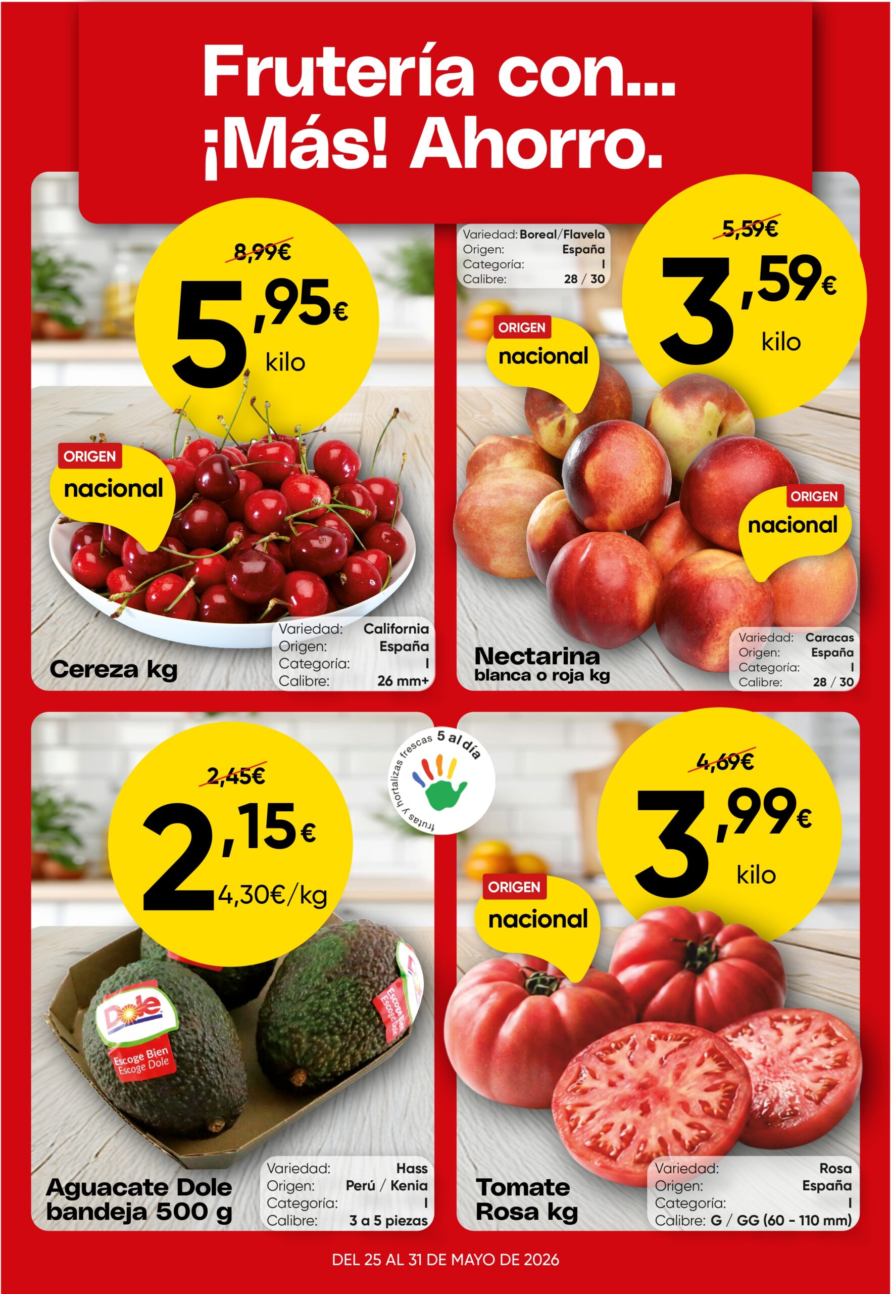 Oferta semanal 25 – 31 mayo