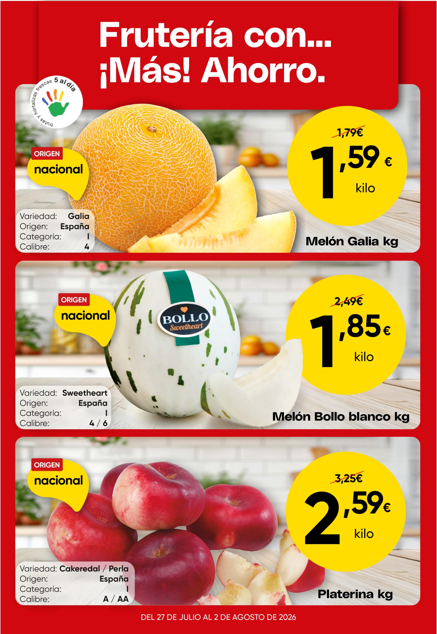 Oferta semanal 27 de julio al 02 de agosto