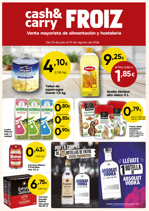 Cash 23 de julio – 10 de agosto